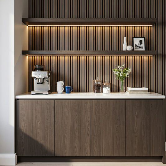 Panel Acústico MDF | Madera Roble Marrón Oscuro