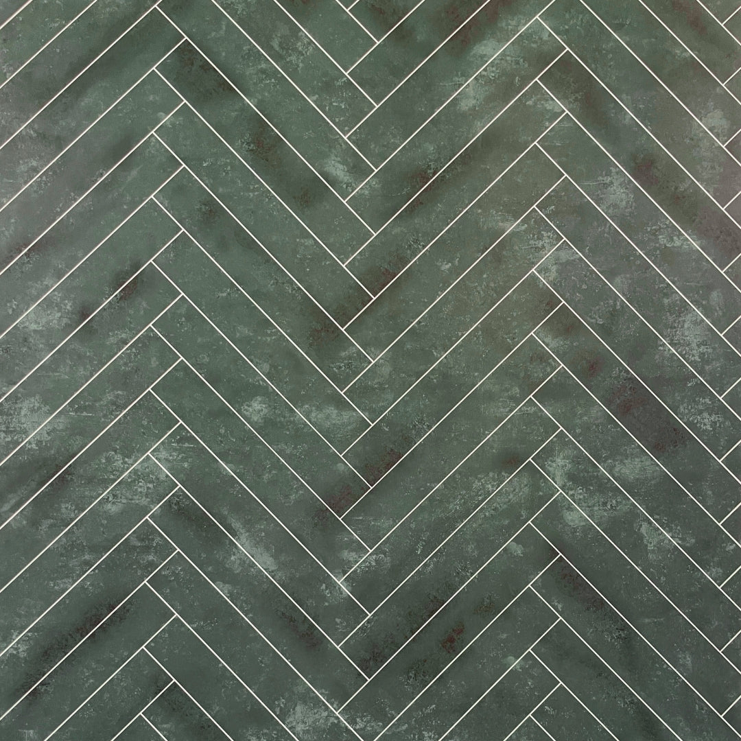 Muestra Panel SPC efecto Espiga | Verde Oliva