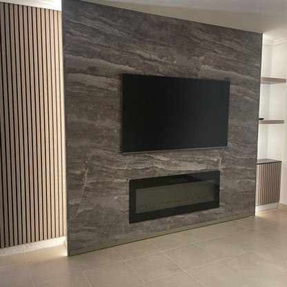 Panel SPC tipo Mármol | Géminis Granite Matte Dark Stone