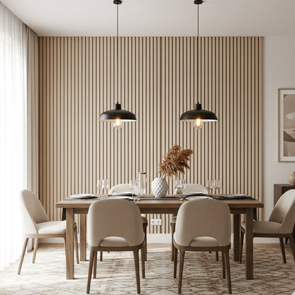 Panel Acústico MDF | Madera Roble Claro Beige