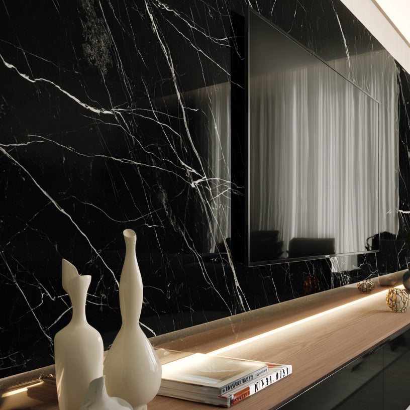 Panel PVC efecto Mármol | Carrara Negro