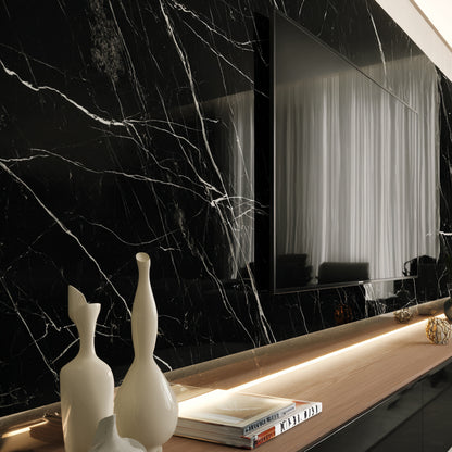 Panel PVC efecto Mármol | Carrara Negro