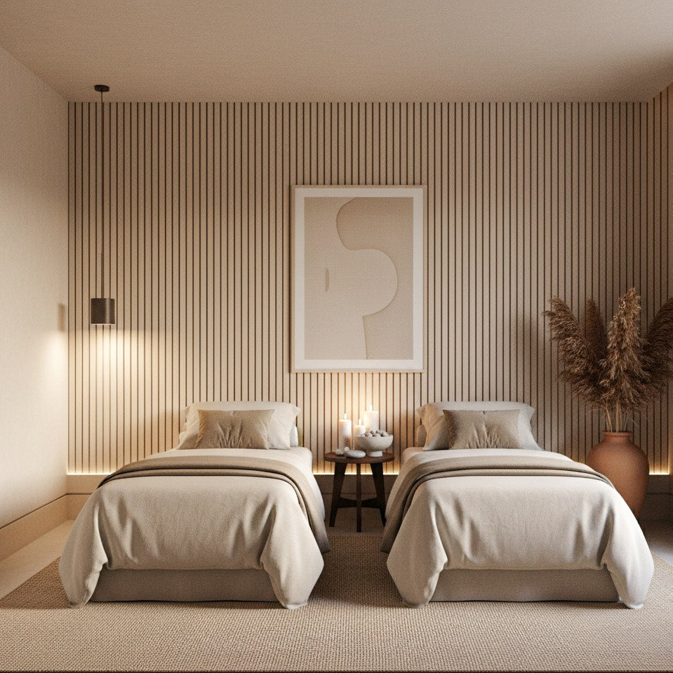 Panel Acústico MDF | Madera Roble Claro Beige