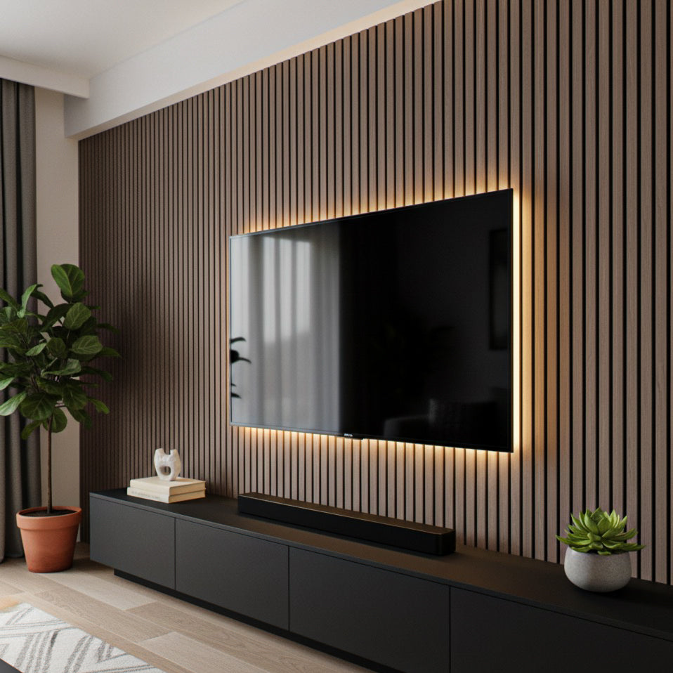 Panel Acústico MDF | Madera Roble Nogal