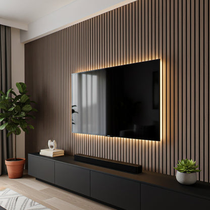 Panel Acústico MDF | Madera Roble Nogal