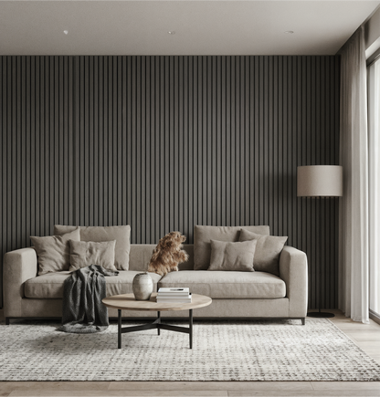 Panel Acústico HDF | Madera Roble Gris Oscuro