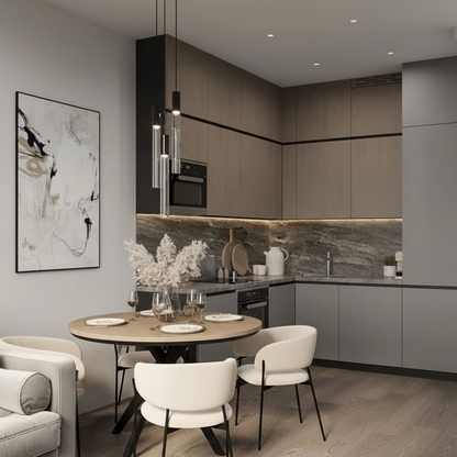 Panel SPC efecto Mármol | Géminis Granite Matte Dark Stone