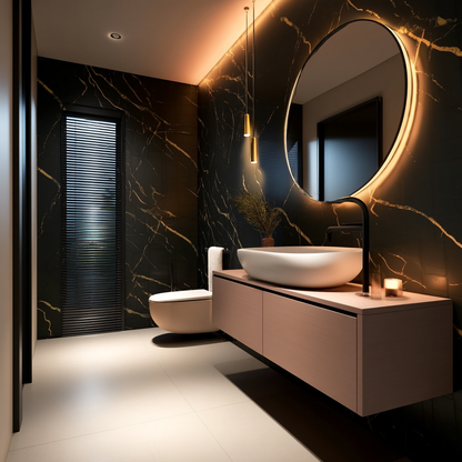 Panel PVC efecto Mármol | Black Gold