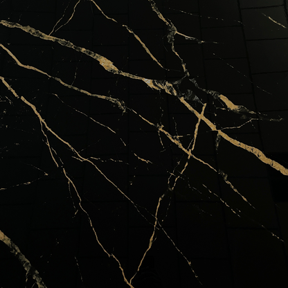Panel PVC Tipo Mármol | Black Gold