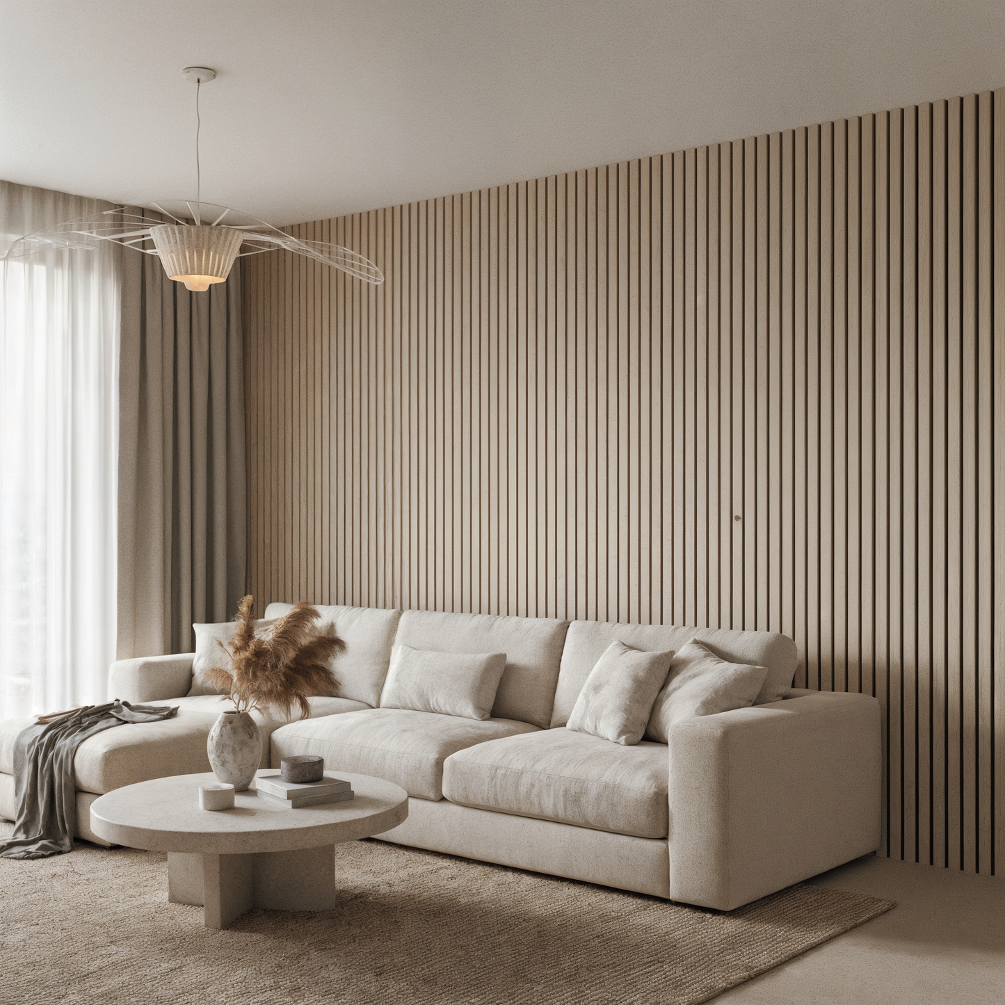 Panel Acústico HDF | Roble Blanco Veteado