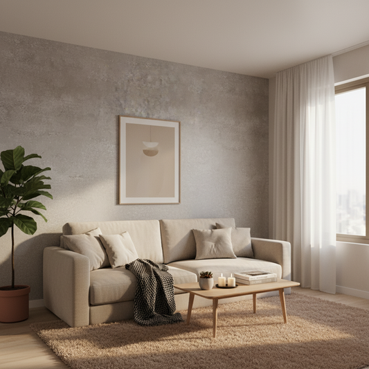 Panel SPC efecto Microcemento | Alejandría Stone Matt Gris Medio