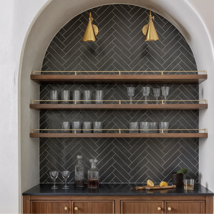 Panel SPC efecto Espiga |  Negro Antracita