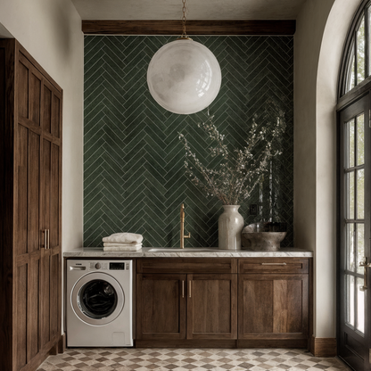 Panel SPC efecto Espiga |  Verde Oliva