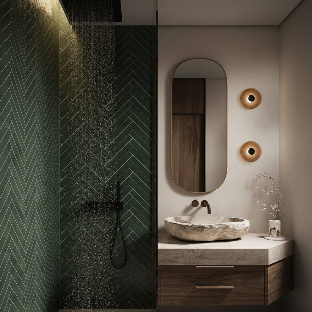 Panel SPC efecto Espiga |  Verde Oliva