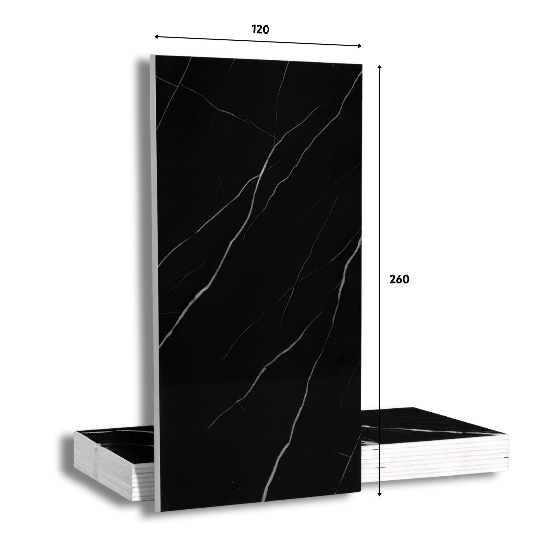 Panel PVC efecto Mármol | Carrara Negro